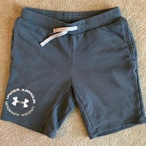 Boys Grey Under Armour Fitted Shorts